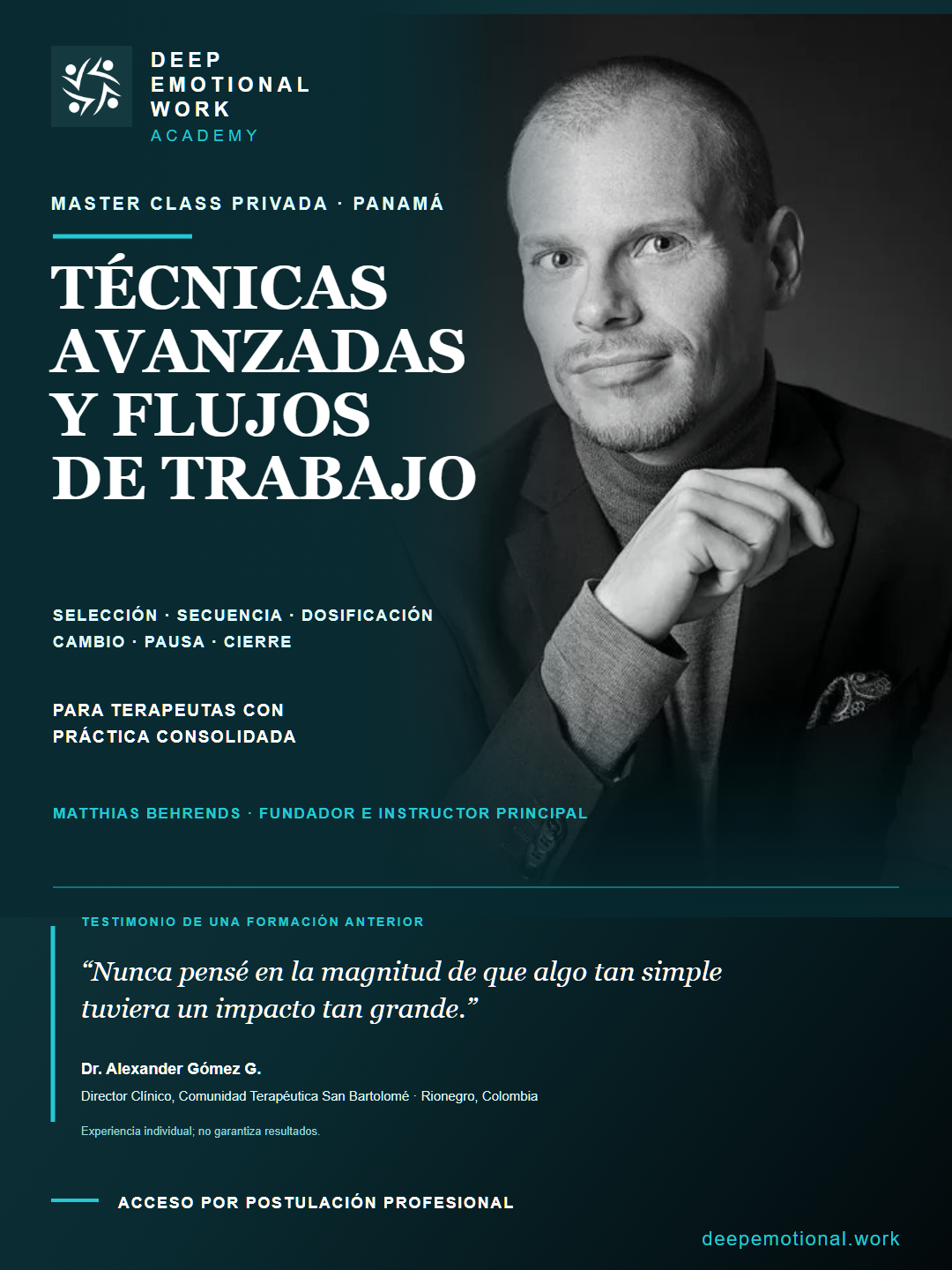 DEWA Master Class Panamá: técnicas avanzadas y flujos de trabajo para terapeutas con práctica consolidada